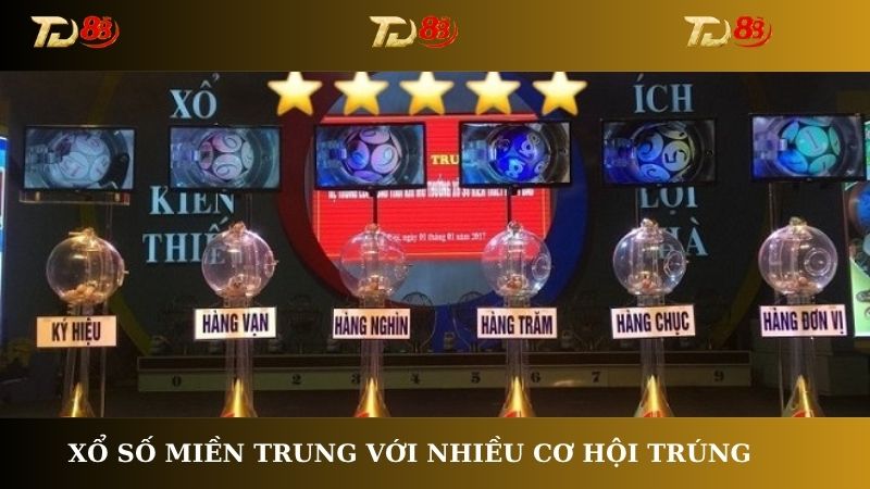 Xổ số miền Trung với nhiều cơ hội trúng thưởng tại TD88